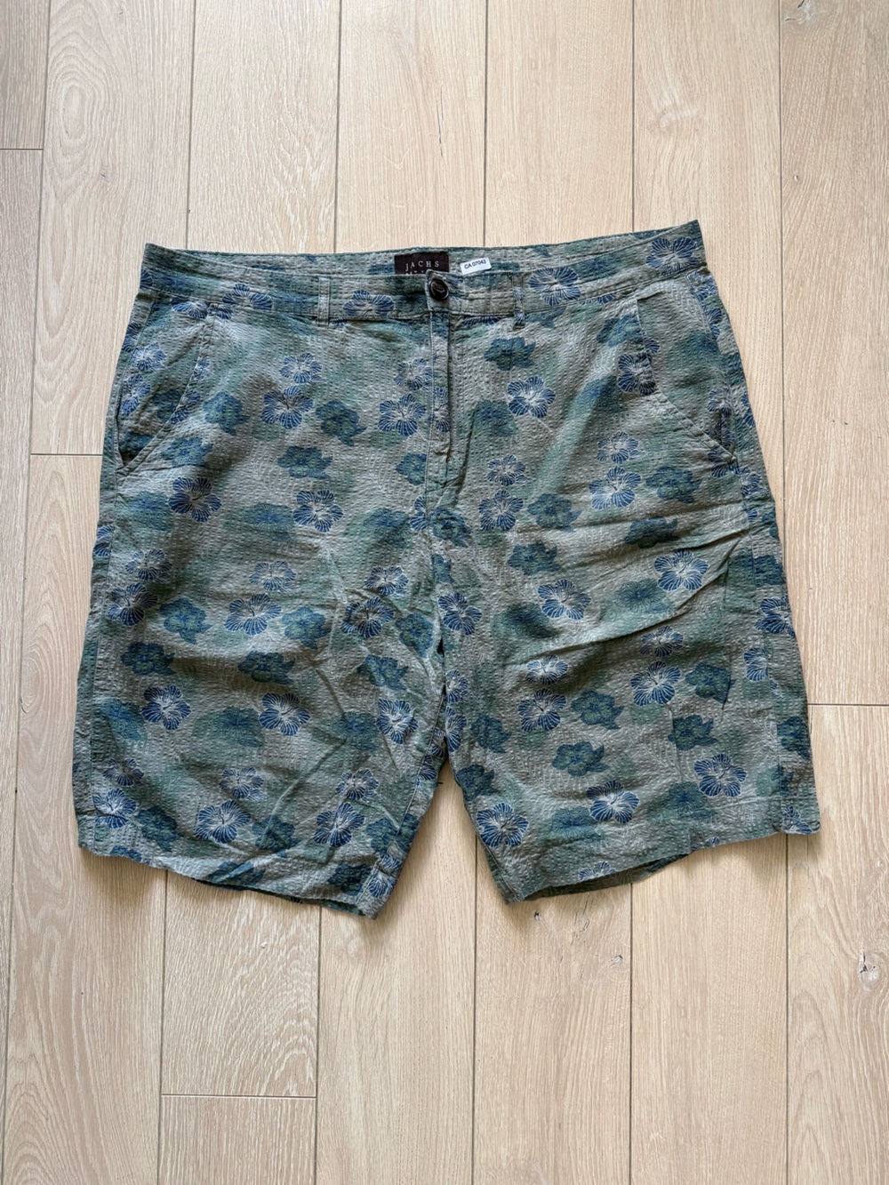 Jachs NY Seersucker Floral Tropical Print Casual Shorts Men’s Size 36